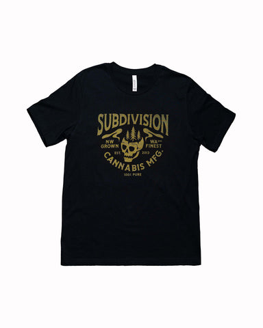 Subdivision Skull T-shirt - Black