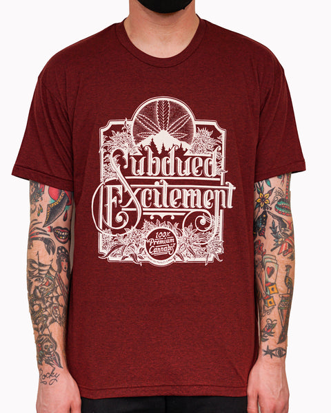 SUBX "100%" T-shirt - Cranberry